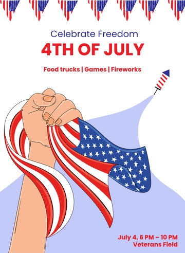 Free 4th of July Poster Template to Edit Online