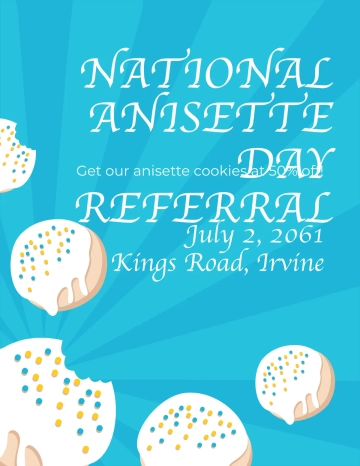 Free National Anisette Day Promotion Template to Edit Online