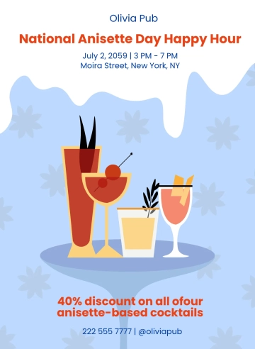 Free National Anisette Day Flyer Template to Edit Online