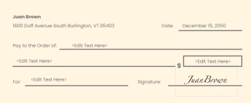 Free General Blank Checks Template to Edit Online