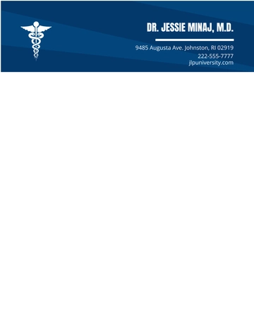 Free Simple School Doctor Letterhead Template to Edit Online
