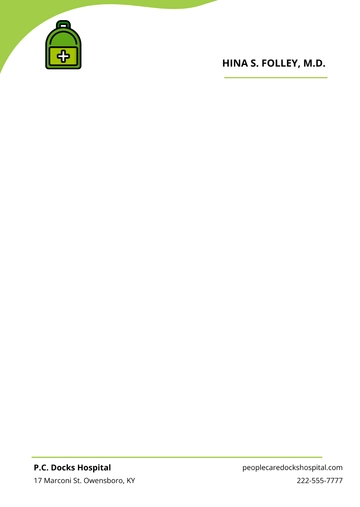 Free Sample Doctor Stationery Letterhead Template to Edit Online
