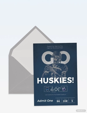 Football Ticket Invitation Template