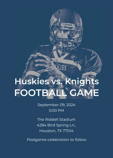 Free Football Ticket Invitation Template to Edit Online