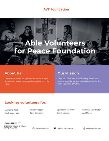 Free Volunteer Flyer Template to Edit Online