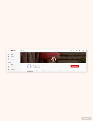 YouTube Channel Fashion Template