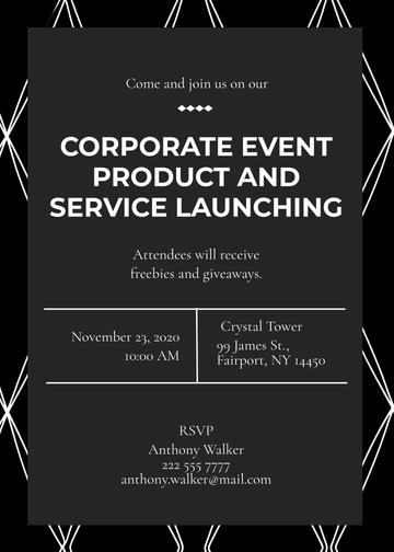 Free Formal Corporate Event Invitation Template to Edit Online