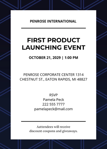Free Corporate Invitation Template to Edit Online