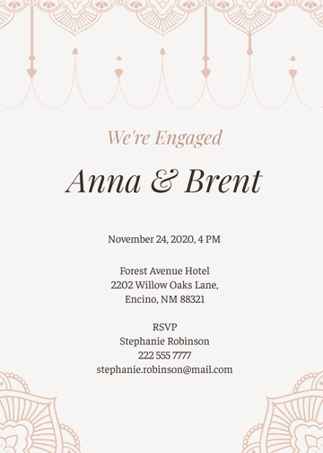 Free Elegant Invitation Template to Edit Online