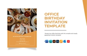 Office Birthday Invitation Template
