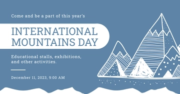 Free International Mountains Day Facebook Post Template to Edit Online