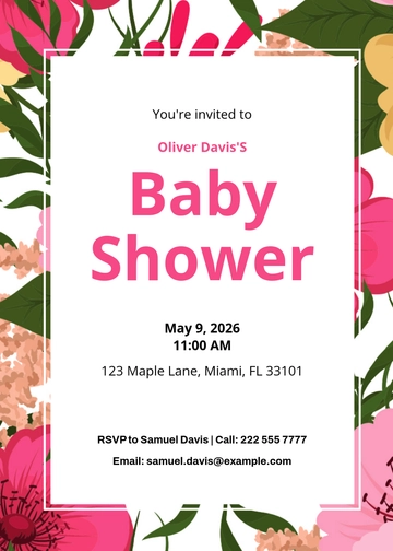Free Girl Birthday Invitation Template to Edit Online
