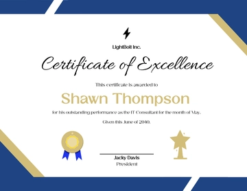 Free Simple Employee Excellence Certificate Template to Edit Online
