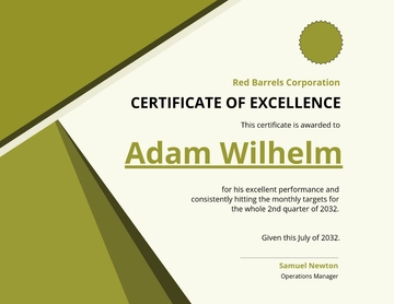 Free Modern Employee Excellence Certificate Template to Edit Online