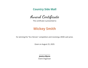 Free Simple Winner Certificate Template to Edit Online Free Simple Winner Certificate Template to Edit Online
