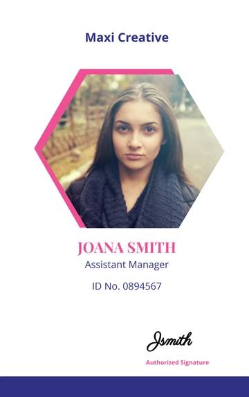 Free Creative Agency ID Card Template to Edit Online