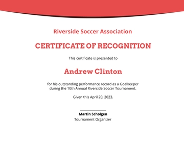 Free Modern Soccer Certificate Template to Edit Online