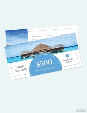 $500 Travel Voucher Template