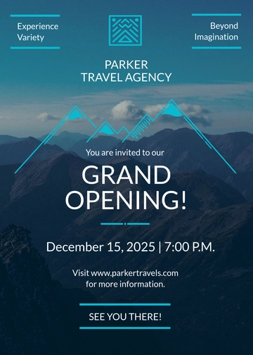 Travel Agency Invitation Template - Edit Online & Download