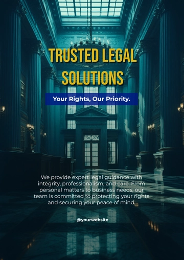 Free Law Firm Poster Template to Edit Online