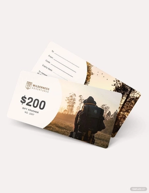 Adventure Gift Voucher template