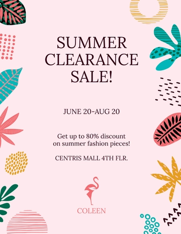Free Clearance Sale Flyer Template to Edit Online