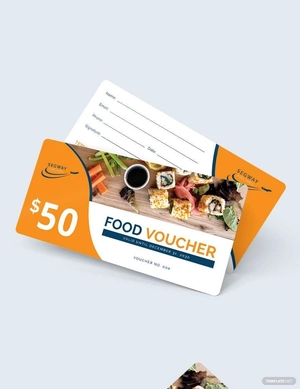 Airplane Food Voucher Template