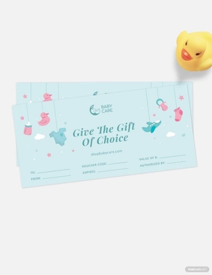 Baby Children Gift Voucher Template