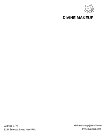 Free Makeup Artist Letterhead Template to Edit Online