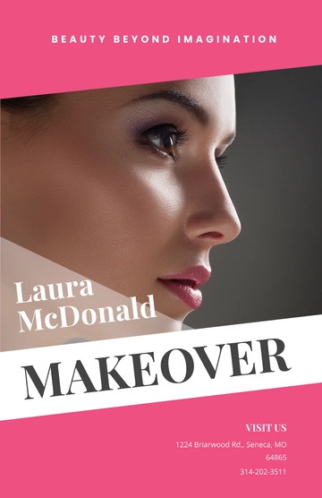 Free Makeup Artist Poster Template to Edit Online