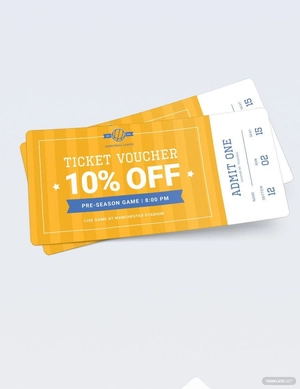 Basketball Ticket Voucher Template