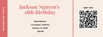 Free Boarding Pass Invitation Template to Edit Online