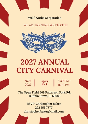 Free Carnival Invitation Template to Edit Online