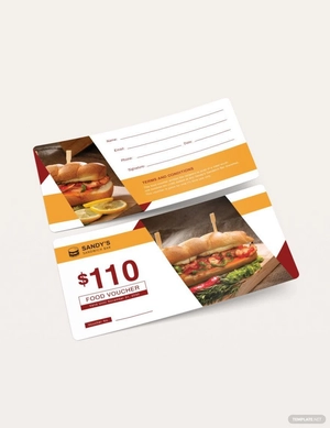 Blank Food Voucher Template