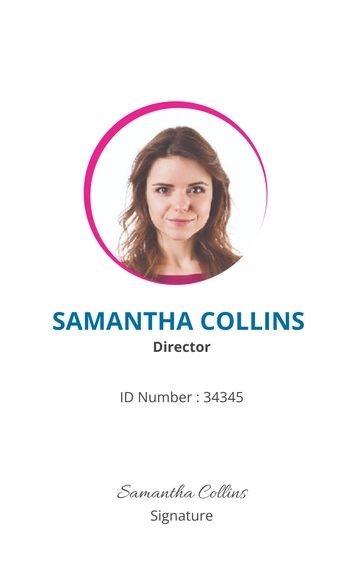 Free Event Planner ID Card Template to Edit Online