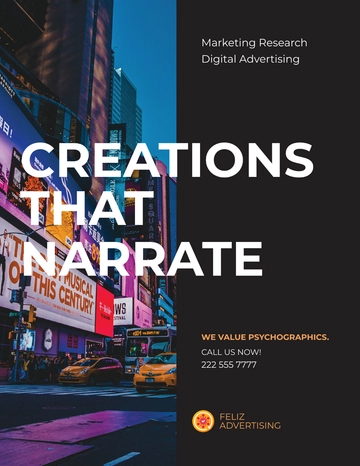 Free Advertising agency Flyer Template to Edit Online