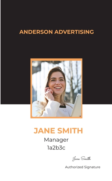 Free Advertising Agency ID Card Template to Edit Online