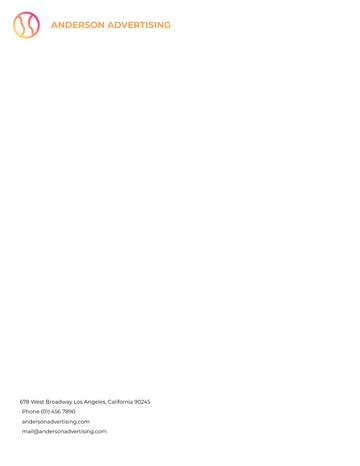 Free Advertising Agency Letterhead Template to Edit Online