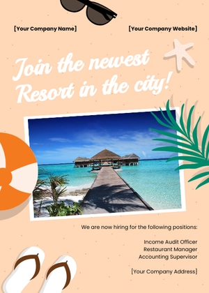 Free Royal Resort Announcement Template to Edit Online