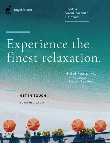 Free Royal Resort Flyer Template to Edit Online