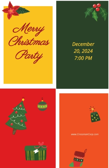 Free Office Holiday Party Poster Template to Edit Online