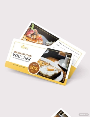 Breakfast Food Voucher Template