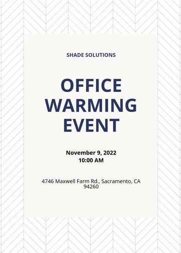 Free Office Invitation Template to Edit Online