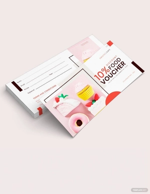 Cafe Food Voucher Template