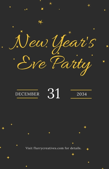Free New year Holiday Party Poster Template to Edit Online