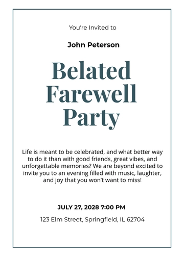Free Wedding Party Invitation Template to Edit Online