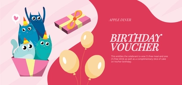 Free Elegant Birthday Gift Voucher Template to Edit Online