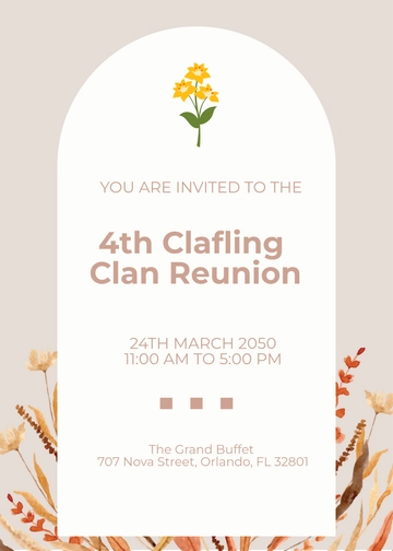 Free Reunion Invitation Template to Edit Online