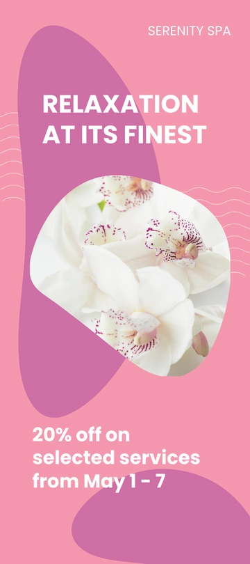 Free Spa DL Card Template to Edit Online