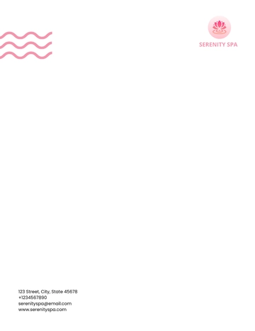 Free Spa Letterhead Template to Edit Online